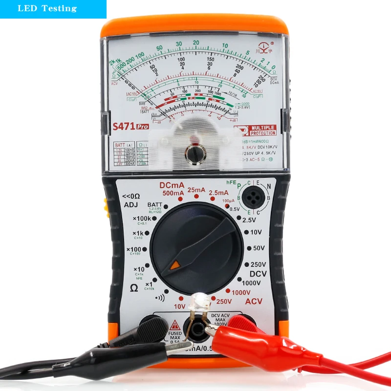 NJTY S471PRO Mini-Analog-Multimeter, universelles hochpräzises mechanisches Anti-Burn-Multimeter – Detail 15