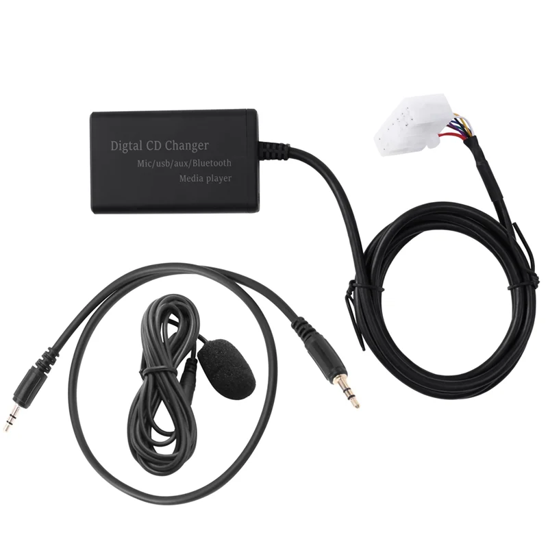 5 7 Pin Car Digital Music Cd Changer Adapter Usb Aux Bluetooth Disc Box For TOYOTA Camry Corolla LEXUS RAV4 Yaris