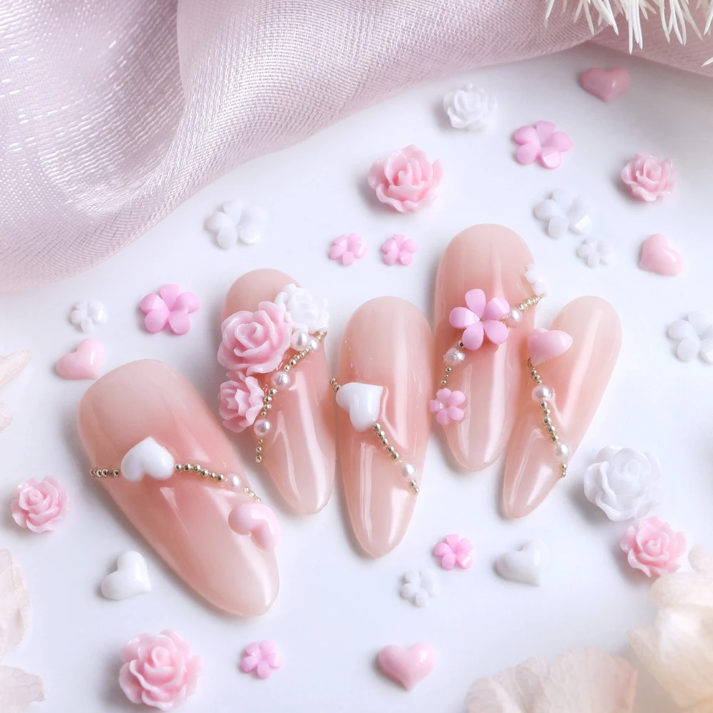 Pink White Rose Flowers Resin  - огляд і ціна Resin Art Rose Petals