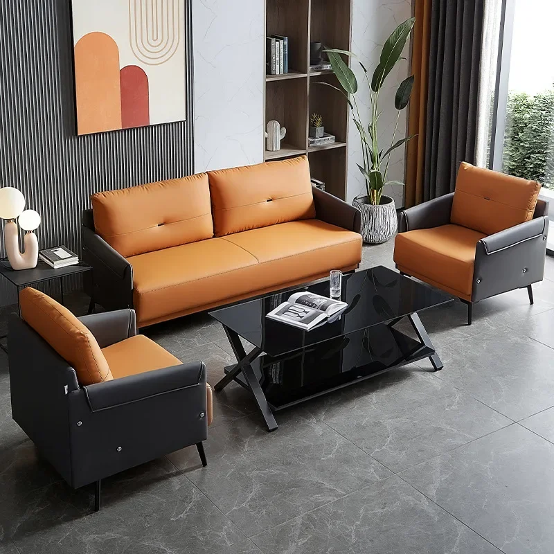 Source Origin Office Sofa, Italian Minimalist Reception Room Leisure Area Single-person Three-person Office Sofa