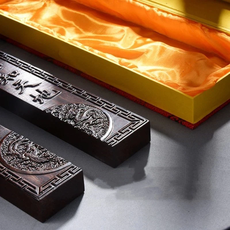 Solid Wood Paperweight Gift Boxed for Calligraphy Practice Desk Decoration Gift Giving or Personal Use Chinese Style Lightweight