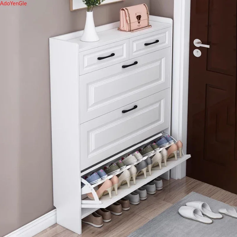 

Organizers Thin Shoe Cabinet Closet Hallway Modern Auvent Wooden Shoe Rack Display Zapateros Organizadores Hotel Furniture