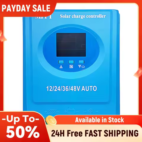 MPPT Solar Controller 12V/24V/36V/48V Battery Charging Intelligent Battery Regulator for Lead Acid Lithium Battery Solar Panel