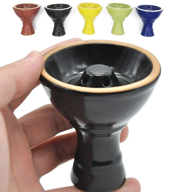 Shisha Hookah Bowl Ceramic Vortex Diameter 7cm Height 8cm with Holes In The Top Tower Version of The Phunnel  Bowls for Smoking