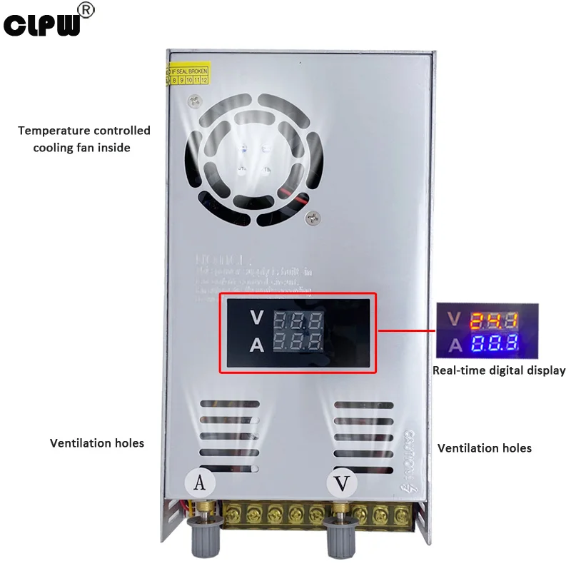CLPW AC To DC12V 14.6V 24V 28V 36V 48V 60V 600W Switching Power Supply For Motor Led Strip AC DC Adjustable SMPS