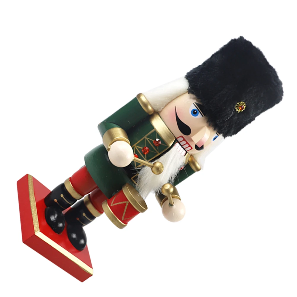

Creative Nutcracker Decor Wooden Christmas Ornament Good Workmanship Delicate Painting Festive Home Decoration