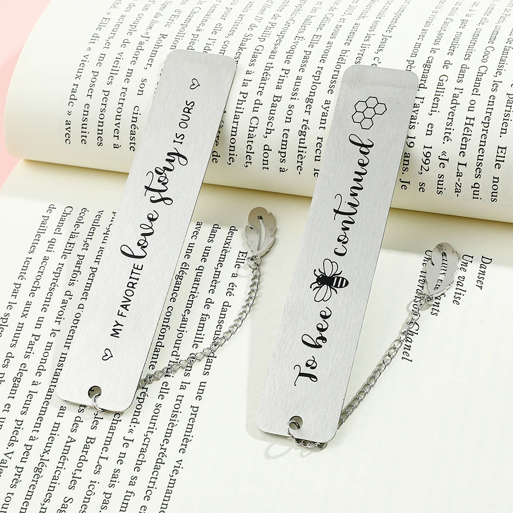 Marcapáginas de acero inoxidable de abeja personalizados, marcapáginas de Metal creativos para hombres y mujeres, amantes de los libros, ratones de biblioteca, regalos perfectos para la familia