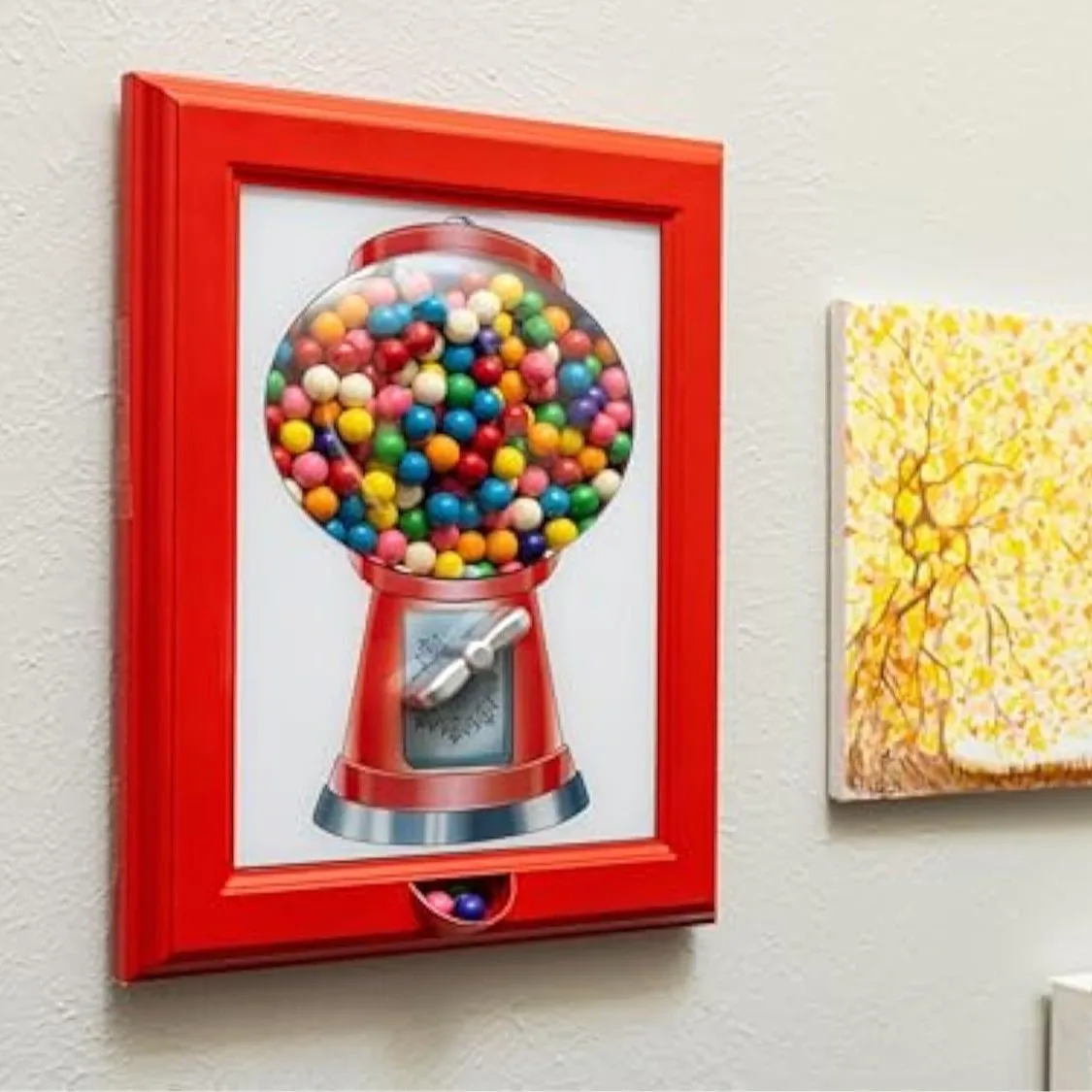 موزع الحلوى، حامل إطار الصورة، آلة الحلوى يمكن توزيع الحلوى والمكسرات وما إلى ذلك. يمكن تعليقه على الحائط أو الطاولة