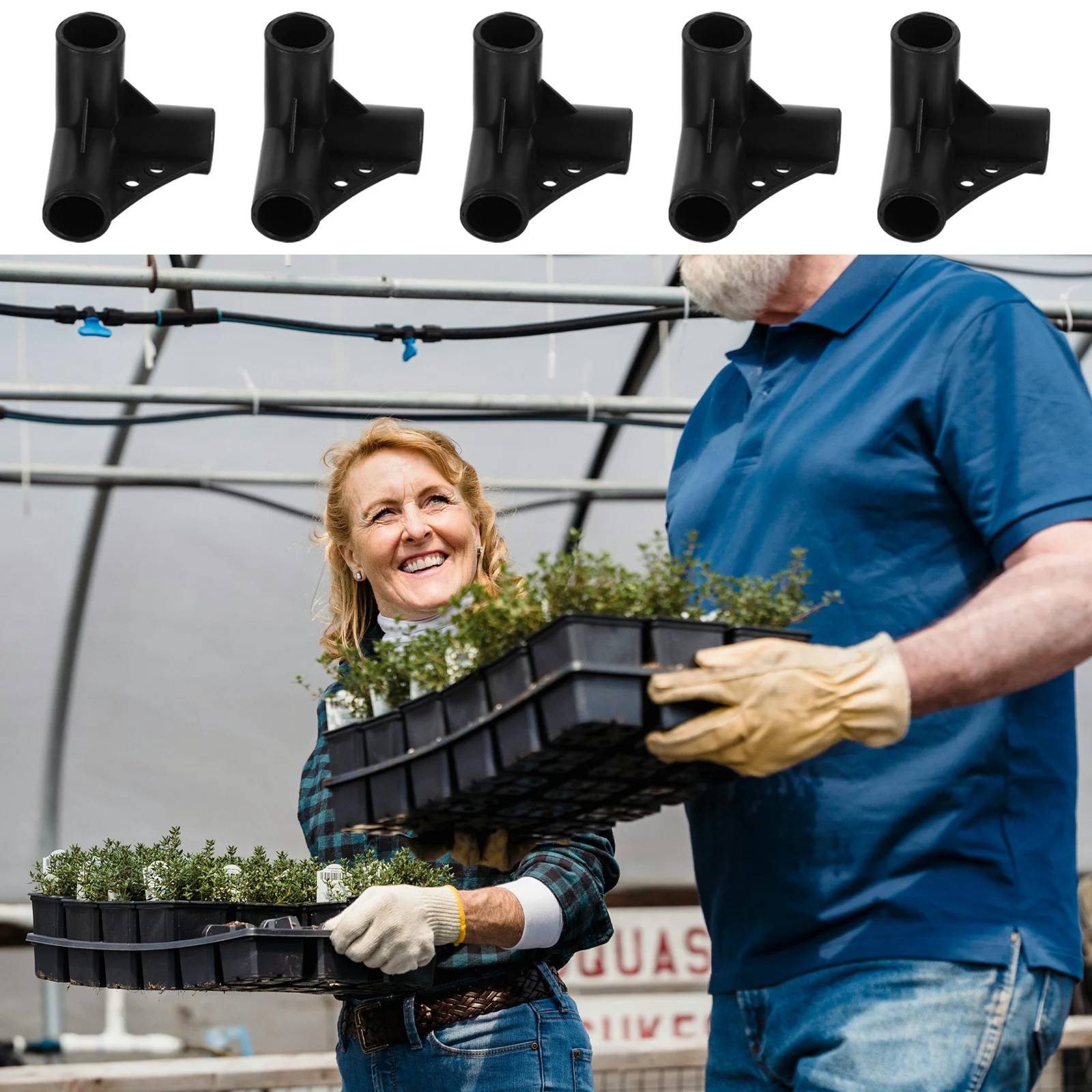 

10pcs Plastic Connectors 20Mm 3 Way Corner Connectors For Garden Greenhouse Trellis Shade Shed Outdoor Structure Tube