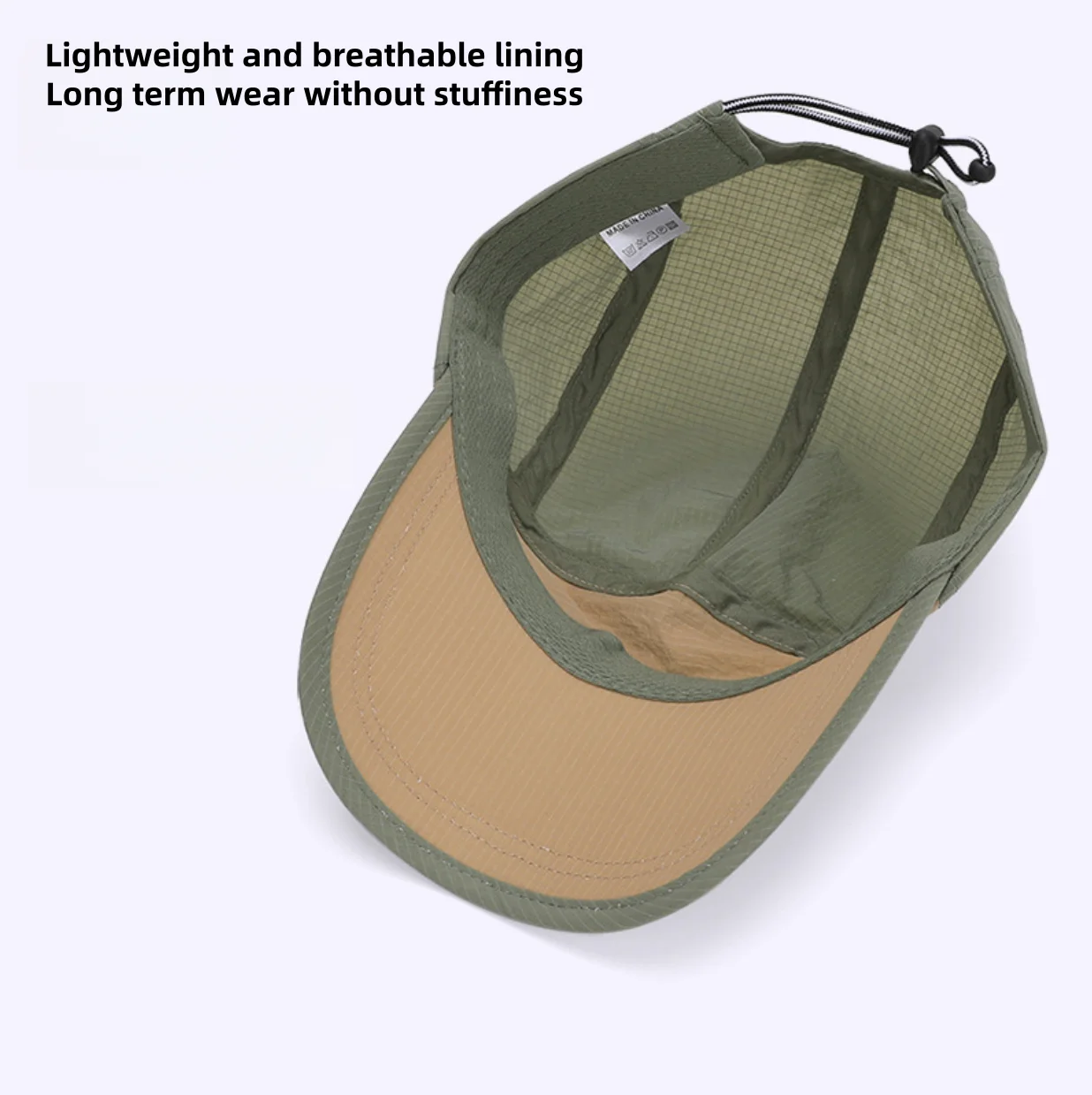 Lightweight, Portable, Color-Blocked, Quick-Drying Hat for Men, Adjustable Elasticity That Doesn'T Squeeze the Head, Suitable for Outdoor Hiking, Cycling, Mountaineering, Fishing, and Daily Use as a Sun Protection Hat.