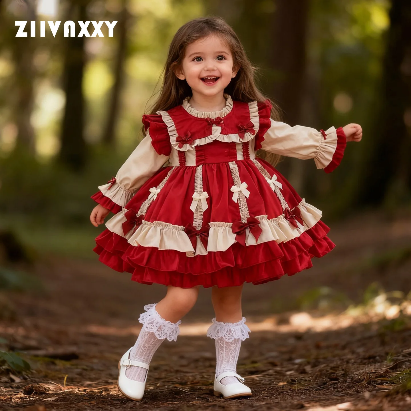 2025 Spring Autumn New Girl Lolita Elegant Baby Girl Dress Children's Long Sleeves Elegant Princess Dresses For Birthday Party