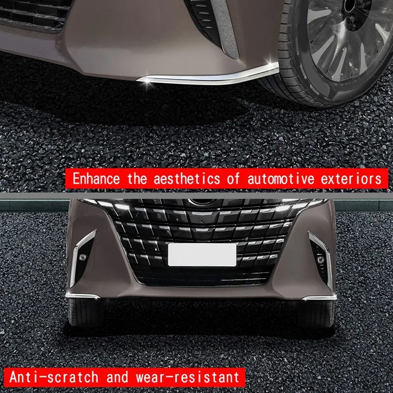 For Toyota Alphard 40 Series 2023+ Front Bumper Lip Angle Diffuser Splitter Spoiler Protector