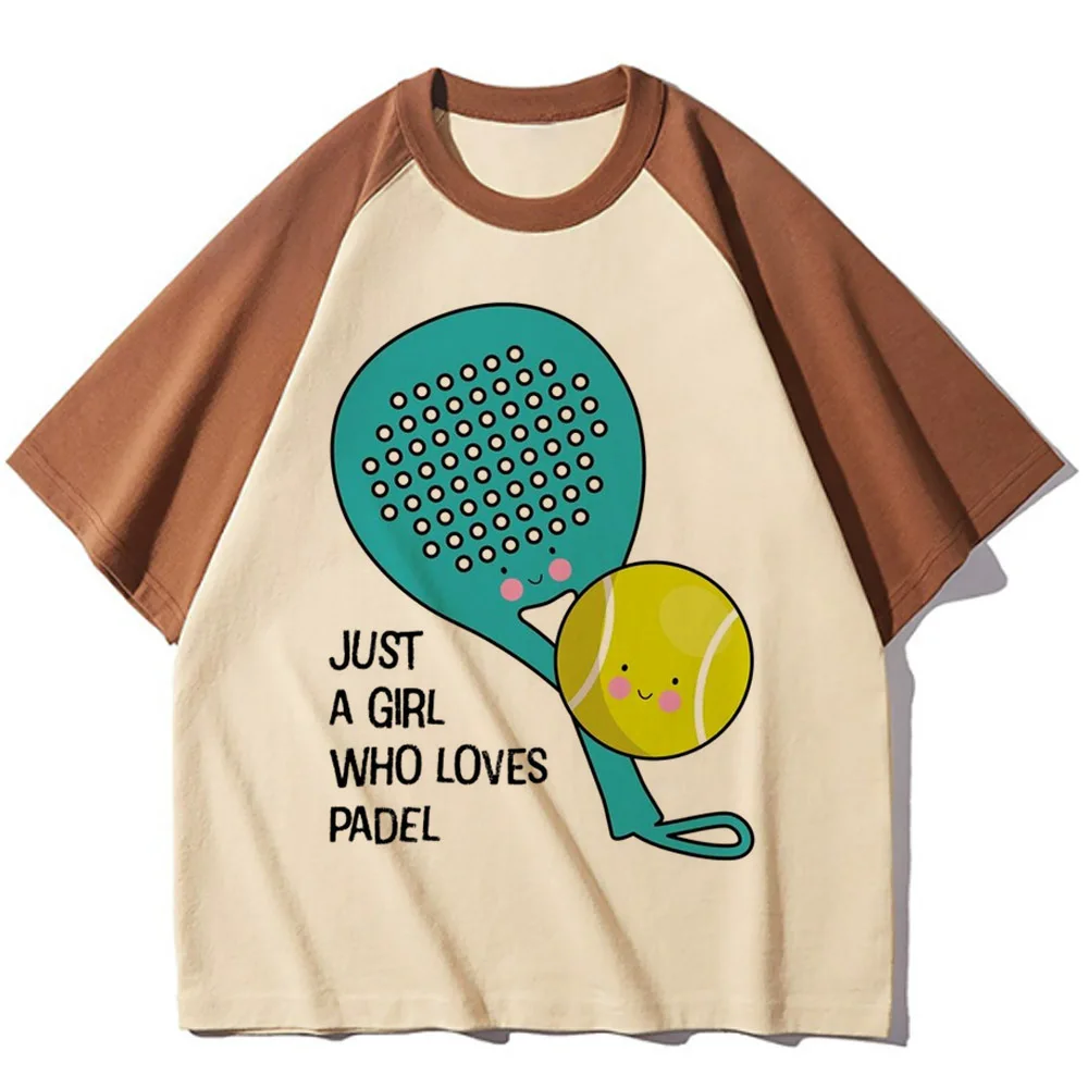 Padel tshirt women harajuku blend funny t-shirts girl funny 2000s y2k clothing