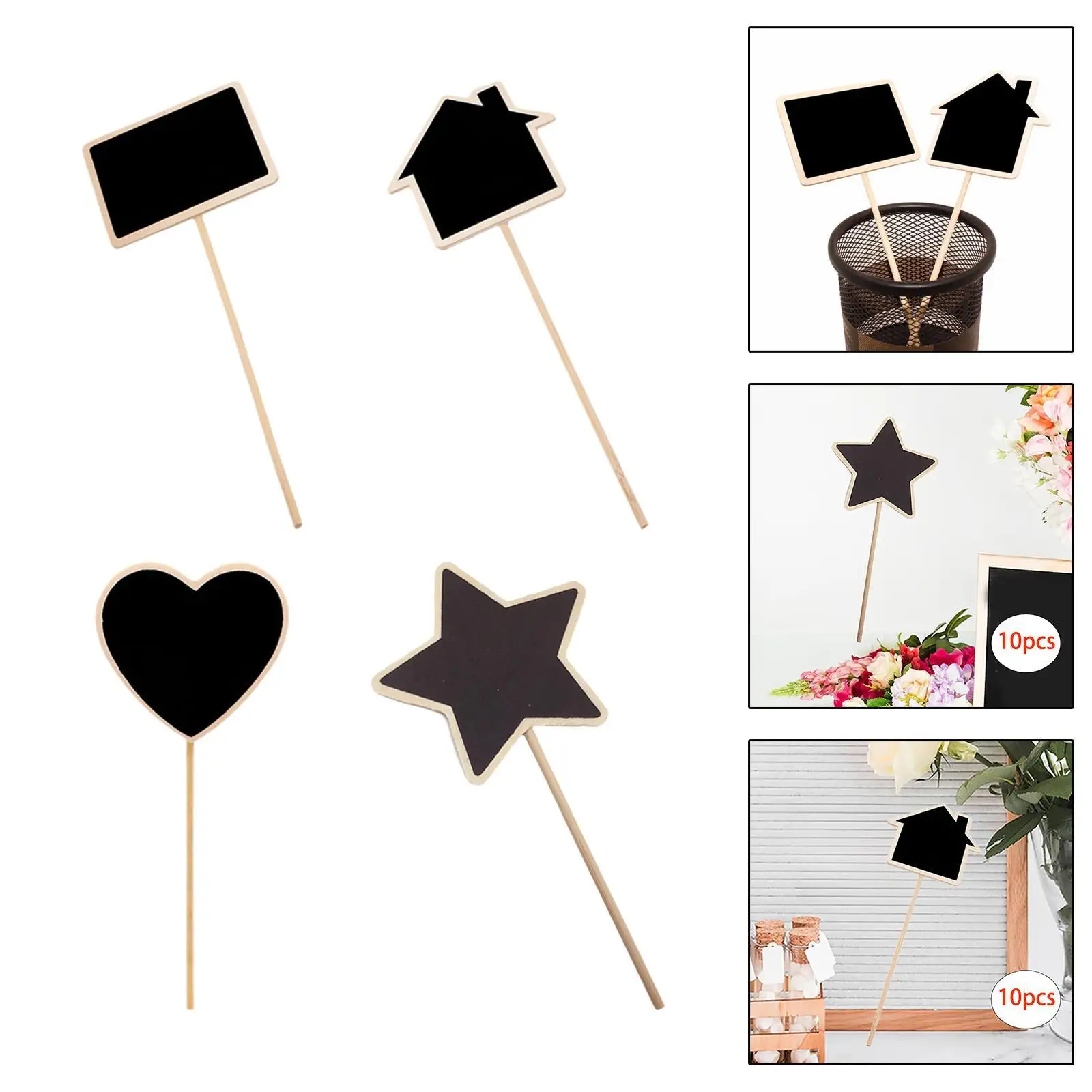 

Small Chalkboards Signs 10 Pieces Smooth Surface Versatile Table Sign Chalkboard Blackboard Tag Price Tags for Weddings Event