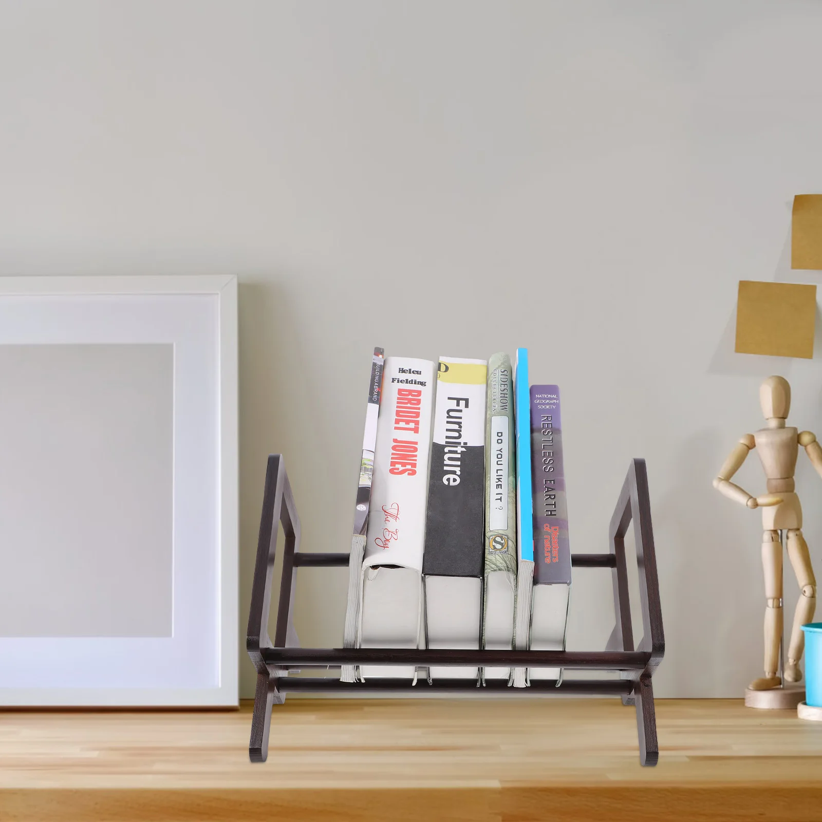 Supporto per libri in bambù Scaffale per lettura da tavolo Supporto leggero portatile per libri Riviste Ricette da cucina Scaffale per libri