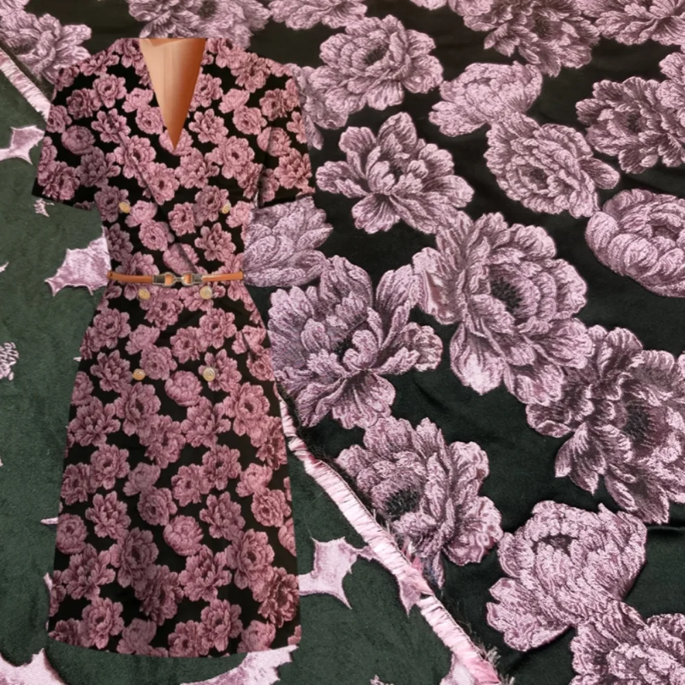 

Жаккардовая парчовая ткань для шитья своими руками, комплект ветровки, платье, полиэстер, модный дизайн, ткань на метр