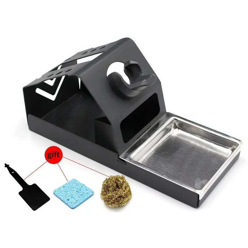 Solder Stand Holder, Soldering Iron Stand, Soldering Iron Tip Cleaner Set with Solder Sponge, Silicone Pad 납땜 거치대