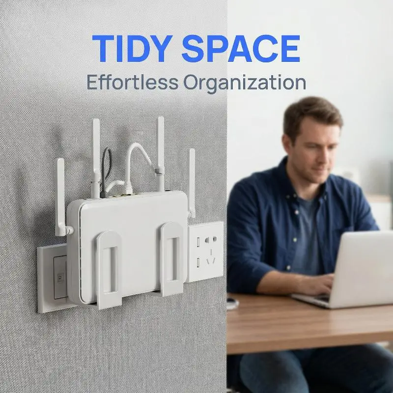 Router Storage Box Stand Wall Artifact Set-top Box Wall-mounted Wi-Fi Fixture Support Bracket Wireless Wifi Placement Rack