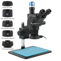 3.25X-130X Stereo Trinocular Microscope 12MP 48MP 4K 2K 1080P HDMI USB Type-c Electronic Soldering Phone Repair Video Camera Set