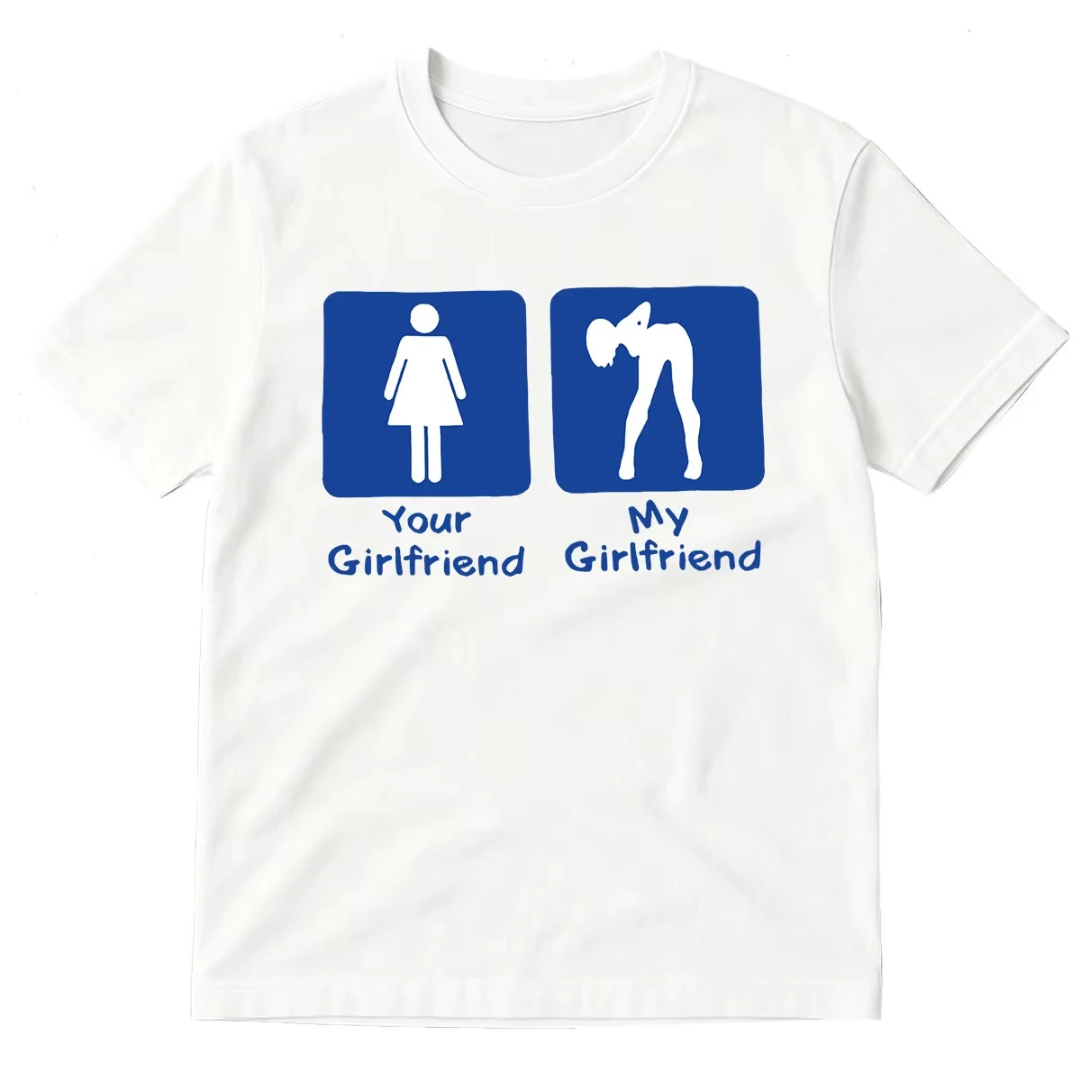 Funny Meme I Love My Girlfriend Women T-shirts Men's Women Clothing Fashion High Quality Cotton Short Sleeve T-shirt Oversized