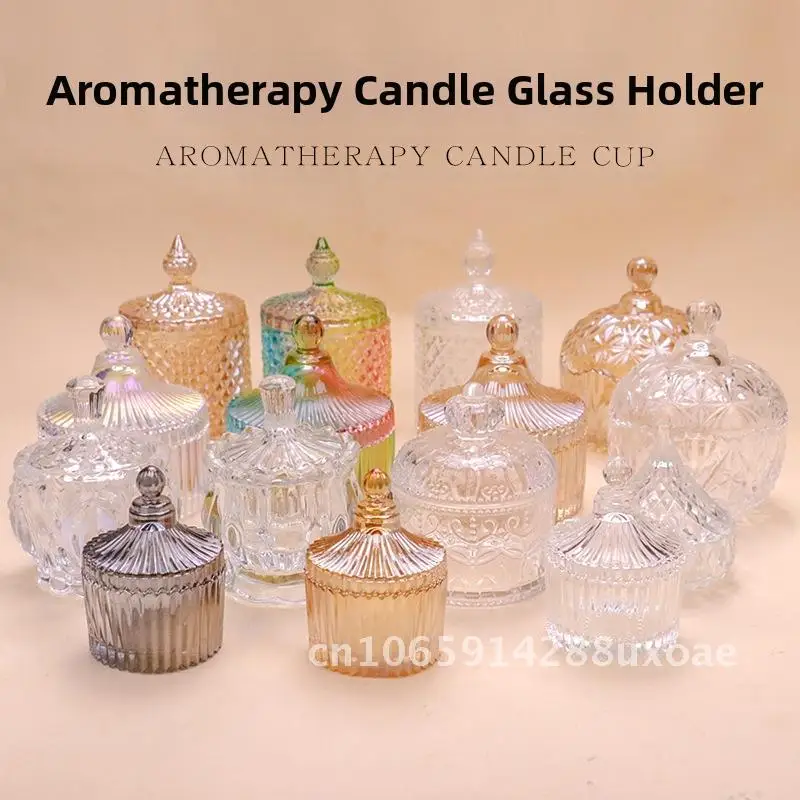 

Glass Candle Holder Wax Cup Decoration Ornaments Household Aromatherapy Candle Holder Light Luxury Simple Desktop Holder
