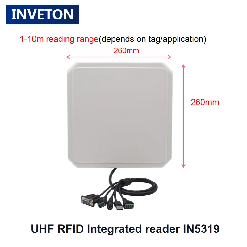 3-10m TCP IP UHF RFID Reader Long Range USB RS232 WG26 RELAY Free SDK for Parking Access Control Management