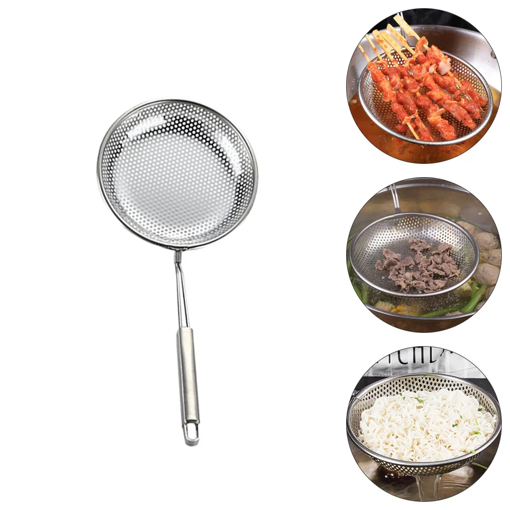 

3 Pcs Stainless Steel Fine Mesh Strainer Colander Kitchen Tool Food Grade Wear Resistant Noodles Hot Pot Oil Water Filtration