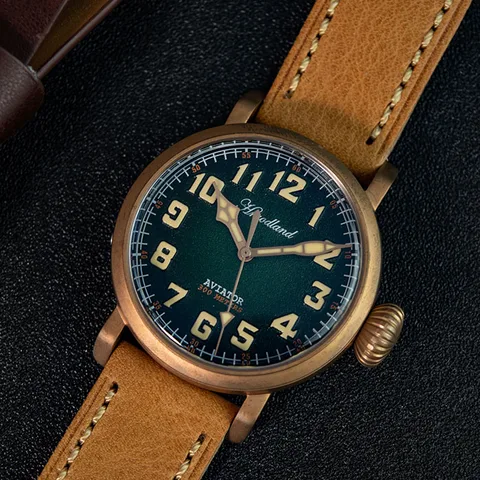 Hruodland レトロ パイロットウォッチ F032 試着のみ美品 Hruodland-watch price - купить недорого | AliExpress