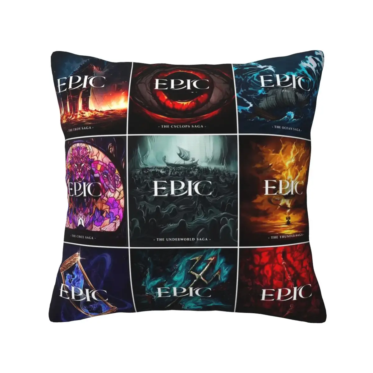 Epic The Musical Saga Covers Square Pillowcase Pillow Cover Cushion Zip Decorative Comfort Throw Pillow for Home Living Room