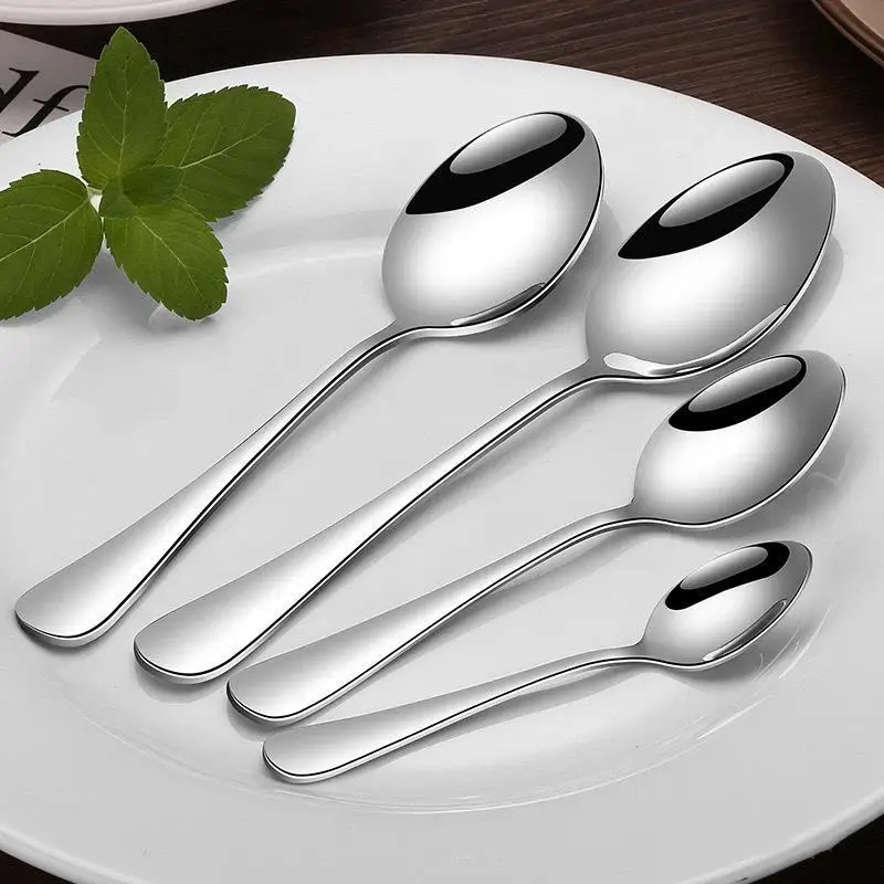 1 Set Stainless Steel Spoon Fork Set, Simple And Beautiful, Dishwasher Safe And Necessary For Every Household