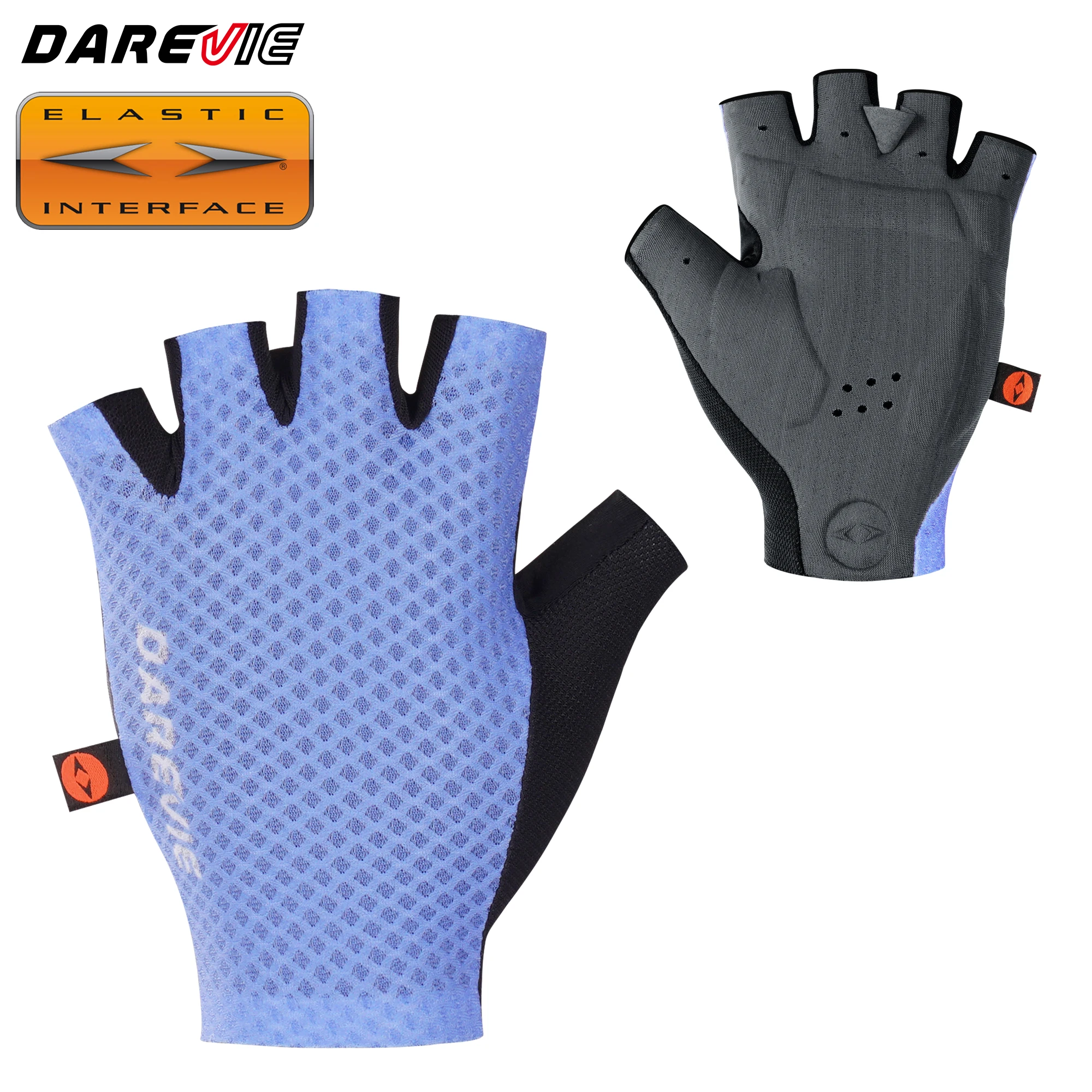 DAREVIE Herren Fahrradhandschuhe Italien ELASTIC INTERFACE TEAM PALM 80 KG/m³ Polsterung Rutschfeste Stoßdämpfende Sporthandschuhe