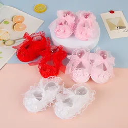 Princess Baby Shoes Spring and Autumn Fashion Trend Flowers 0-12 Months Baby Breathable Toddler Soft Soled Shoes