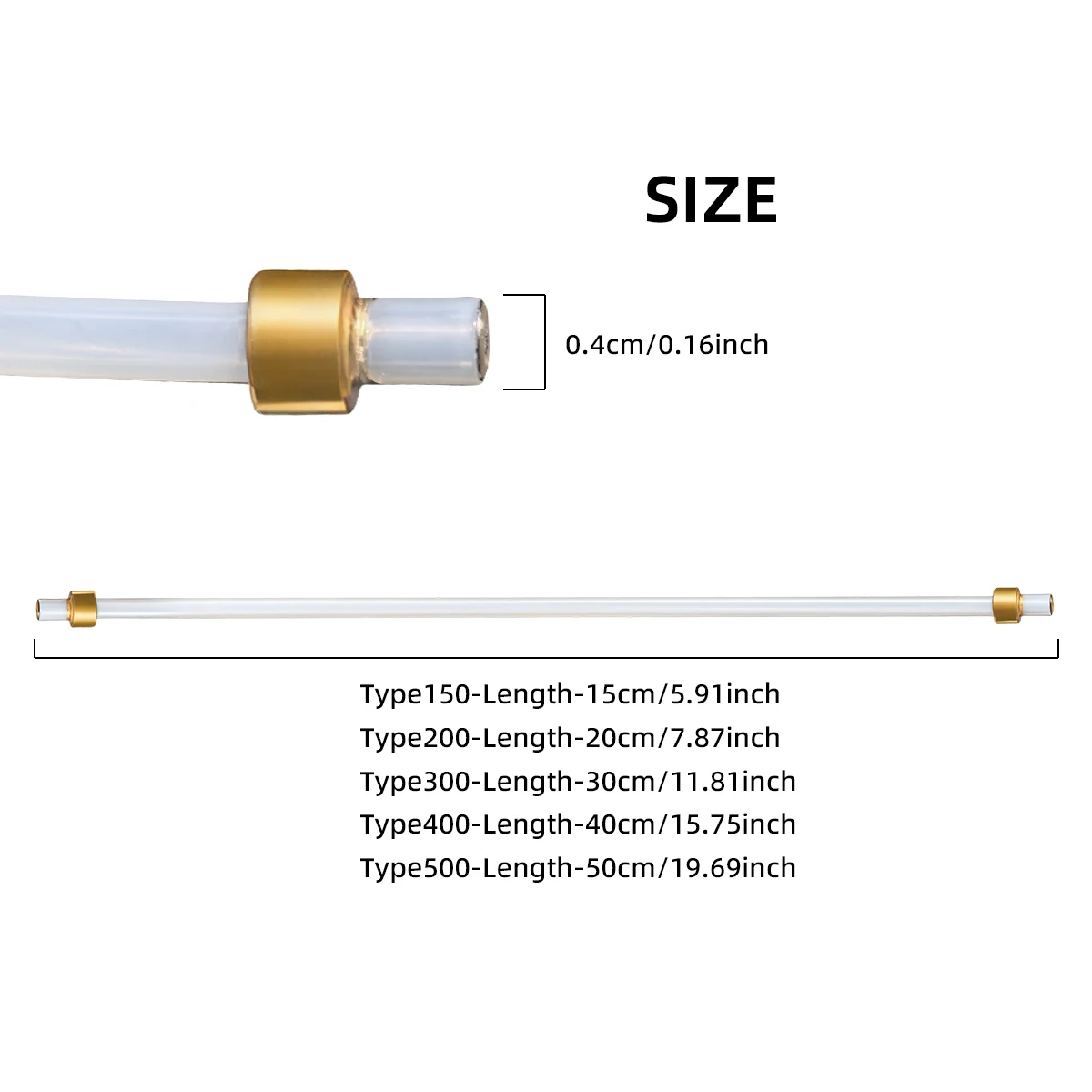 2x4mm Hose 150/200/300/400/500mm Length Tube High-Temperature Resistant Tube Replacement for Coffee Machines image 3