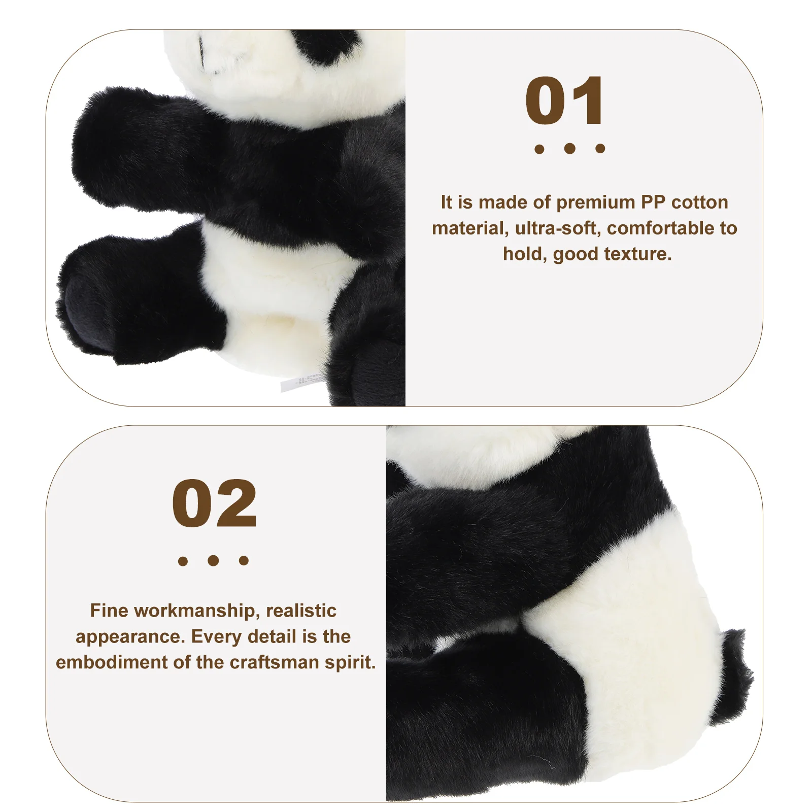 Panda Hand Puppet Animal Toy Imagination Activity Role Play Cotton Puppets for Kids Interactive