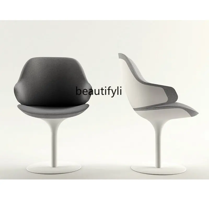 

Modern Italian Office Dining Chair Light Luxury Special-Shaped Art Frp Design Comfortable Conference Chair