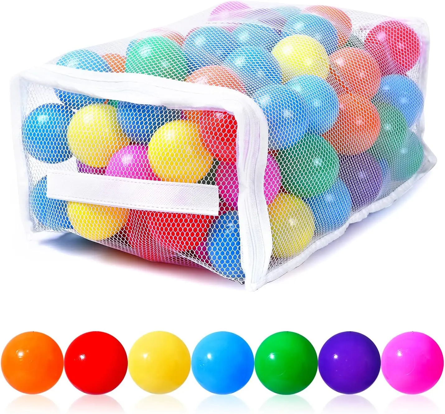 Ball Pit Balls - Juguetes coloridos de piscina oceánica para niños, sin ftalatos y BPA, 100 piezas para casa de juegos, tienda de campaña o parque infantil