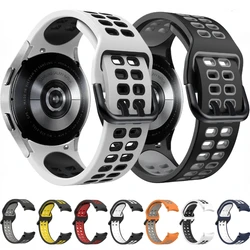 Silikon armband für Samsung Galaxy Uhr 4 5 6 7 40mm 44mm 45mm Sport atmungsaktives Armband für Uhr 6 4 klassisch 47mm 43mm 46mm