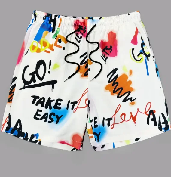 

Men's Printed Beach Shorts Suitable for Summer Casual Sports Pants Suitable for Fitness Basketball Fishing Outdoor Activities