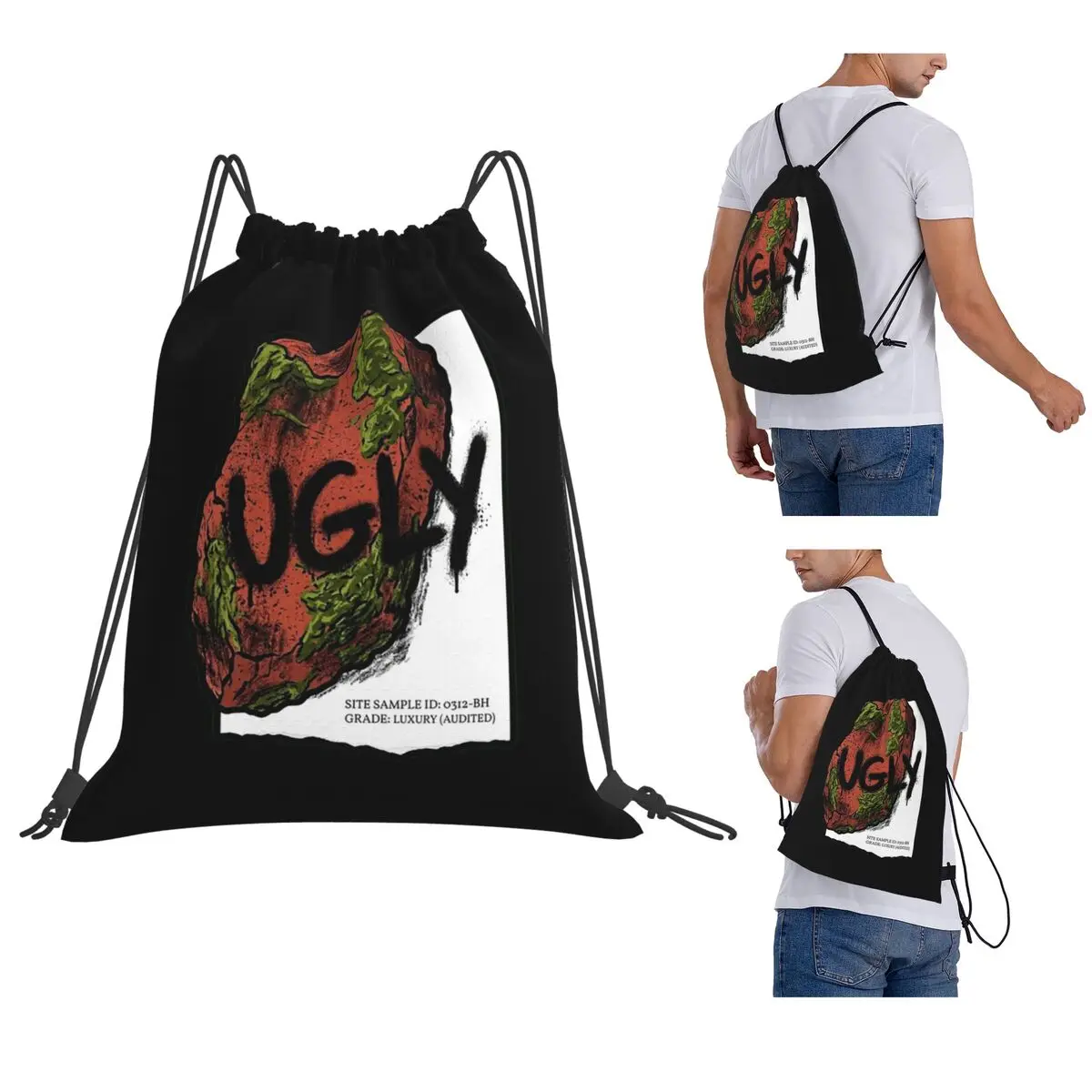 Ugly Luxury Grade - Urban Specimen Backpacks Multi-function Drawstring Bags Storage Bag Book Bags for Man Woman School