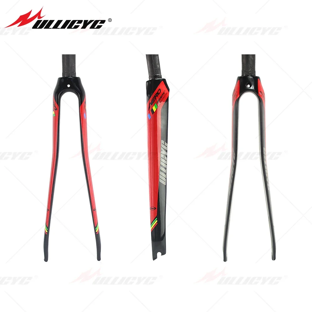 Ullicyc-Full Carbon Fiber Fork, Gloss/Matte, 700x25c Rim Brake, Round Road Bicycle, Cycling Parts, Bicycle Fork, New Arrival