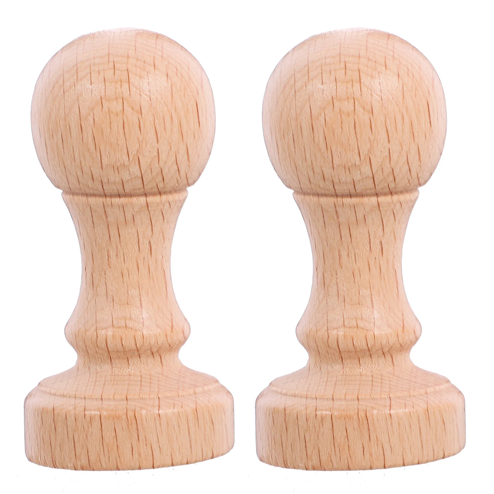 

2 Pcs Retro Decor Wooden Seal Blank Stamper DIY Carving Hand Account Smooth Handbook