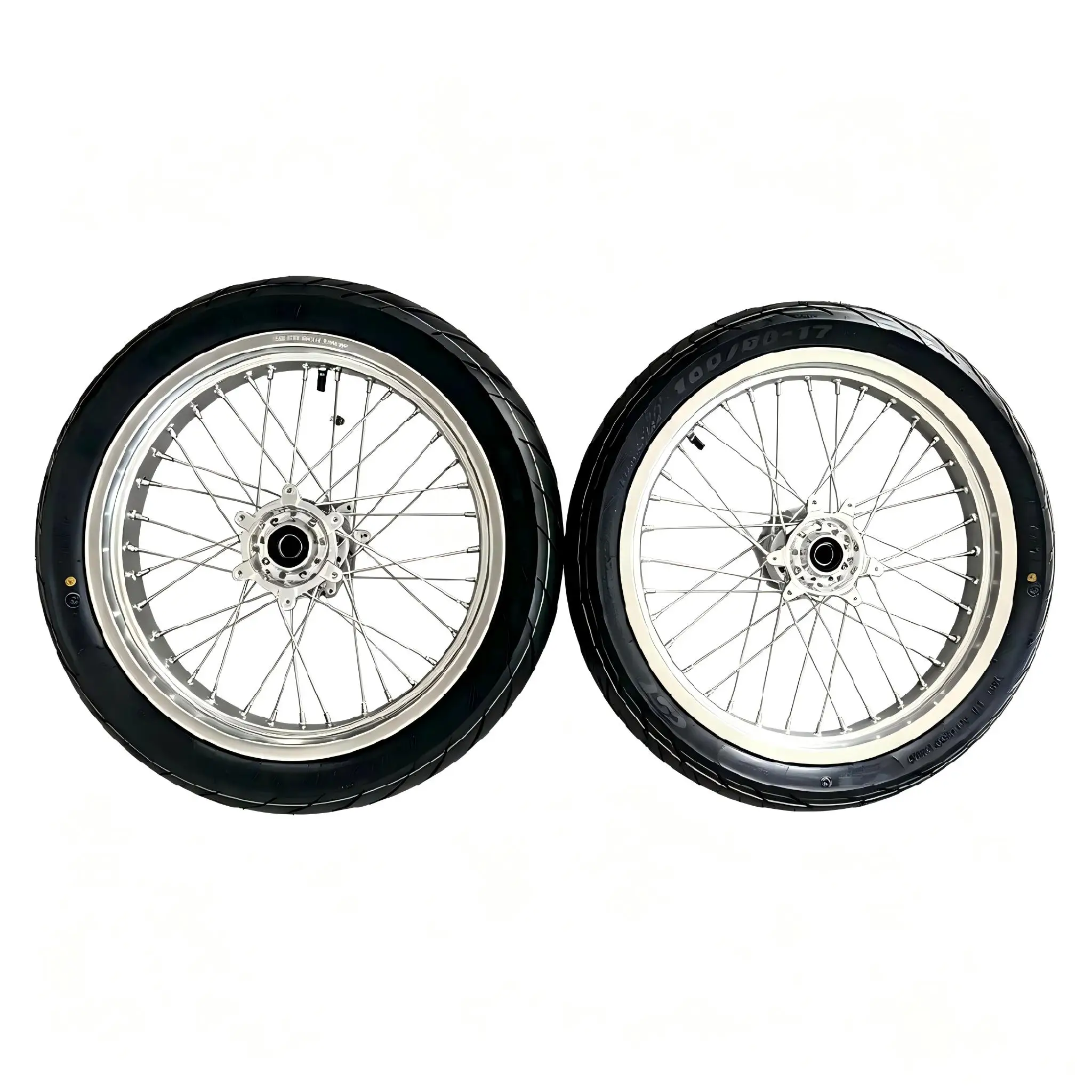 CNC Aluminum Supermoto Wheels for Ultra Bee X with 17 - Inch Chrome Finish for Electric Dirt Bike Racing Upgrade