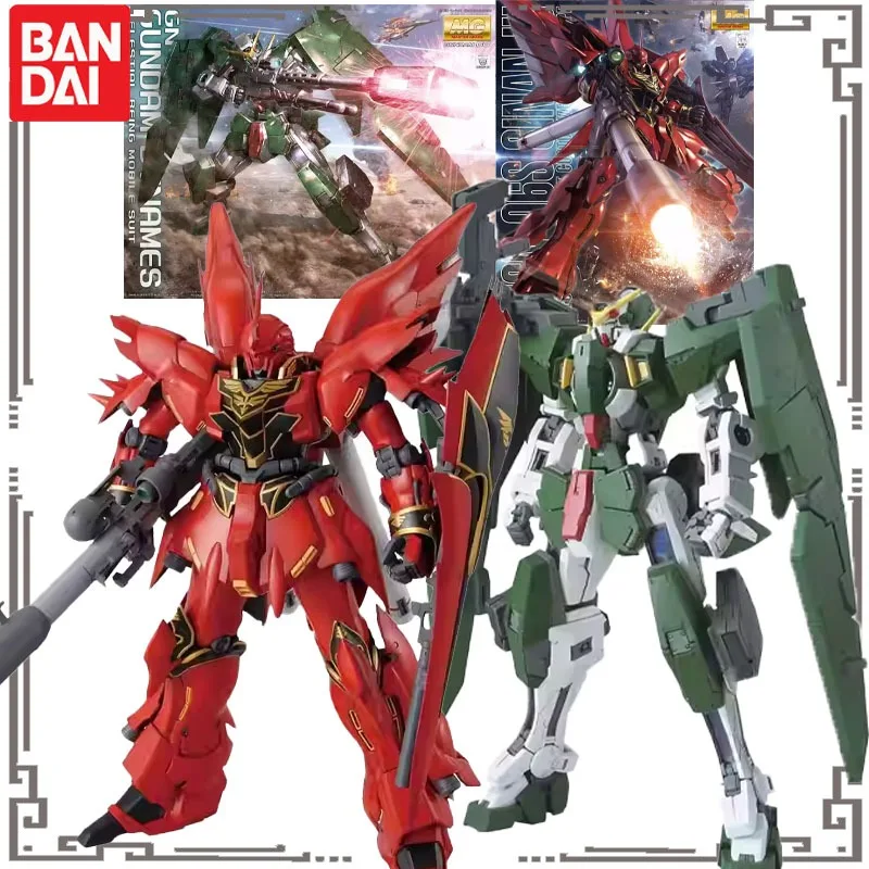 

Bandai Genuine MG Action Anime Figure GN-002 DYNAMES MSN-06S Sinanju Model Kit Toy for Boys Girls Kids Gift Collectible Model