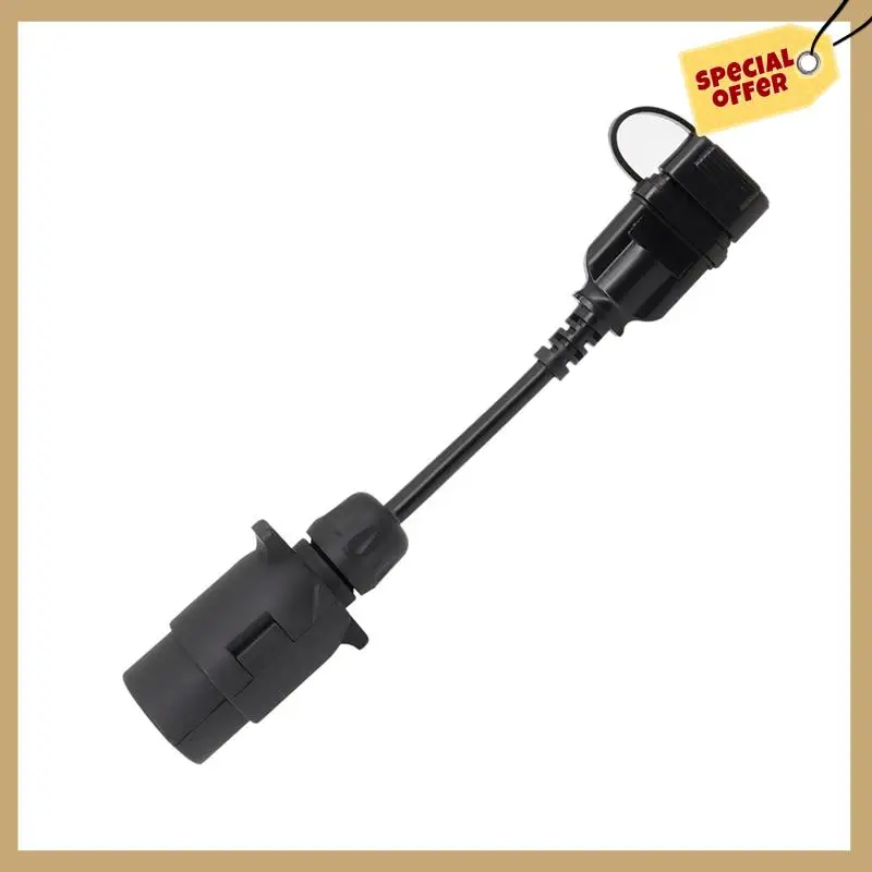 Desempenho estável-ue para eua conversor de luz de reboque adaptador redondo de 7 pinos reboque europeu para 4 pinos soquete plano engate de reboque de veículo