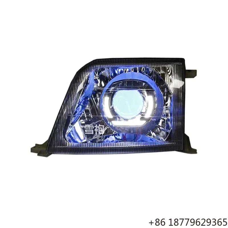 Custom Full LED Headlights with Bi-Xenon Projector Lens DRL Off-Road SUV Fitment