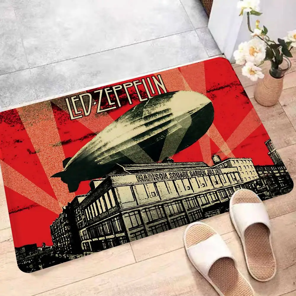 Cool L-Led Band Z-Zeppelins Bathroom Mat Anti-slip Absorb Water Long Strip Cushion Bedroon Mat Welcome Doormat