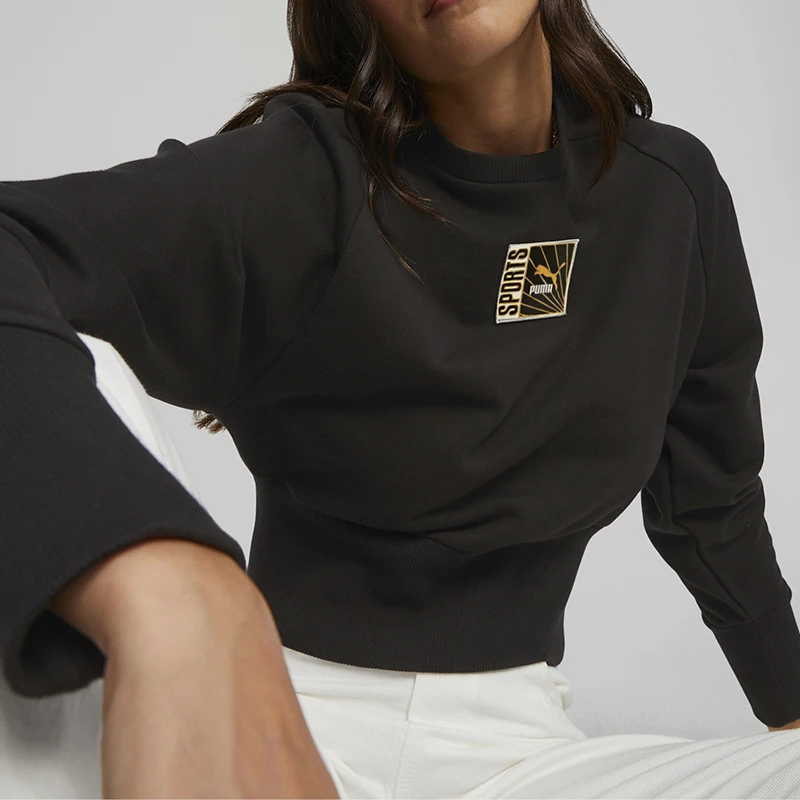 

Puma genuine spring women's round neck loose casual sports knitted sweatshirt 623461-01