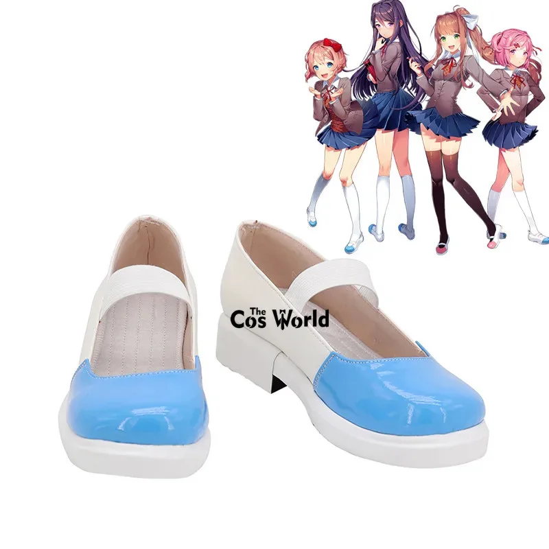 

Doki Doki Literature Club Юрий Нацуки Саюри Игры Настроить Косплей Туфли на плоской подошве