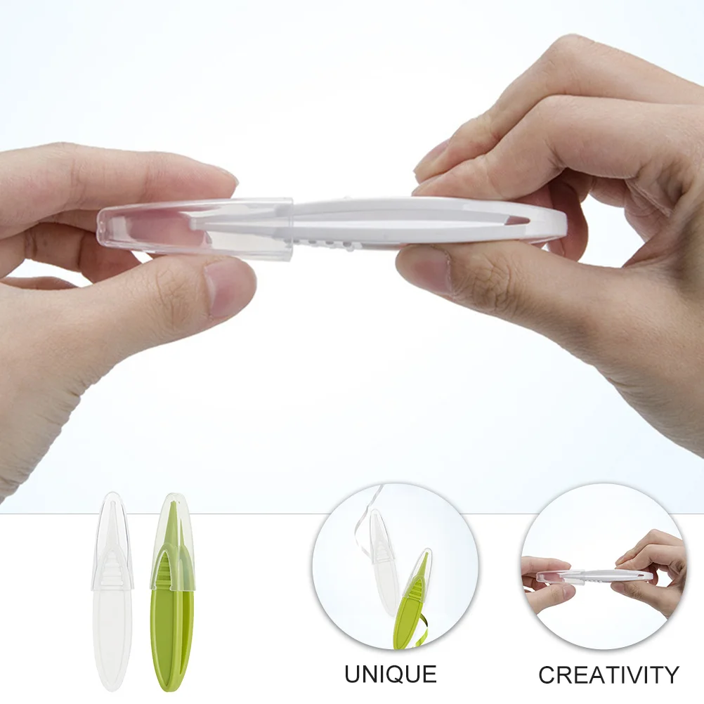 

2 шт., зажим для чистки носа ребенка, пинцет с круглым кончиком, инструмент для чистки ушей и пупка младенцев, противоскользящий дизайн, безопасное, удобное использование