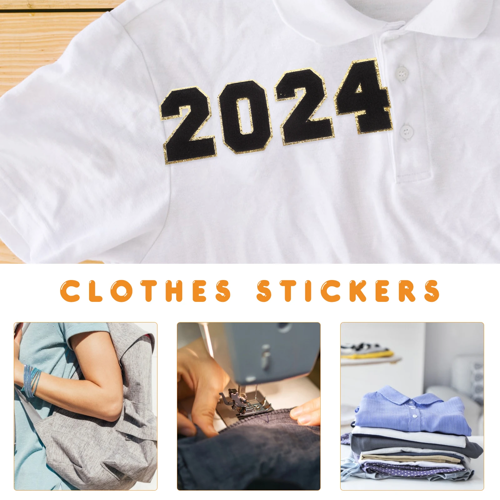 

8pcs Number Embroidery Clothes Sewing Accessories Iron On Repair For T-Shirts Dresses Bags Garment Patches Sew On Badges